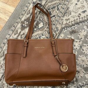 Michael Kors Brown Leather Tote Bag